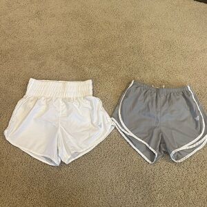 Varsity White & Gray shorts Athletic Shorts